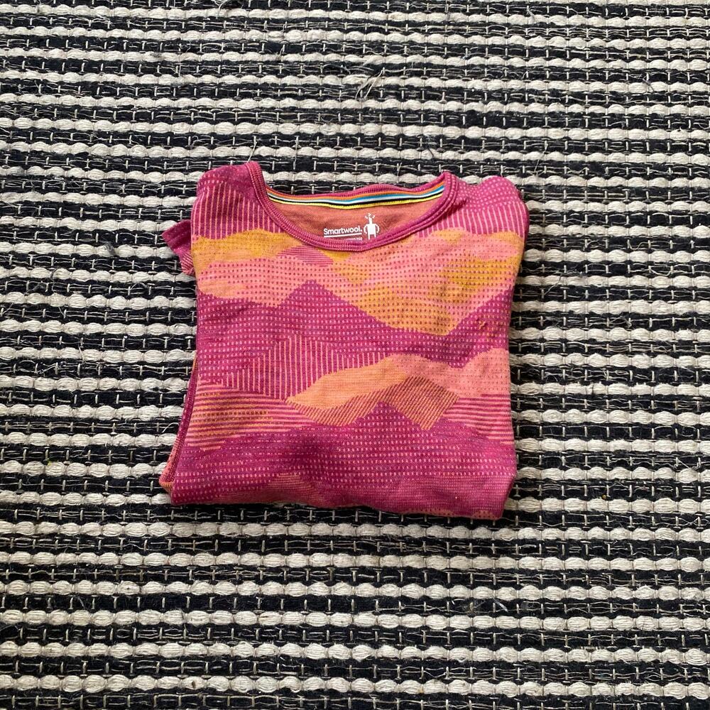 🌿Smartwool Kids Merino 250 Wool Pink Thermal Longsleeve Top L